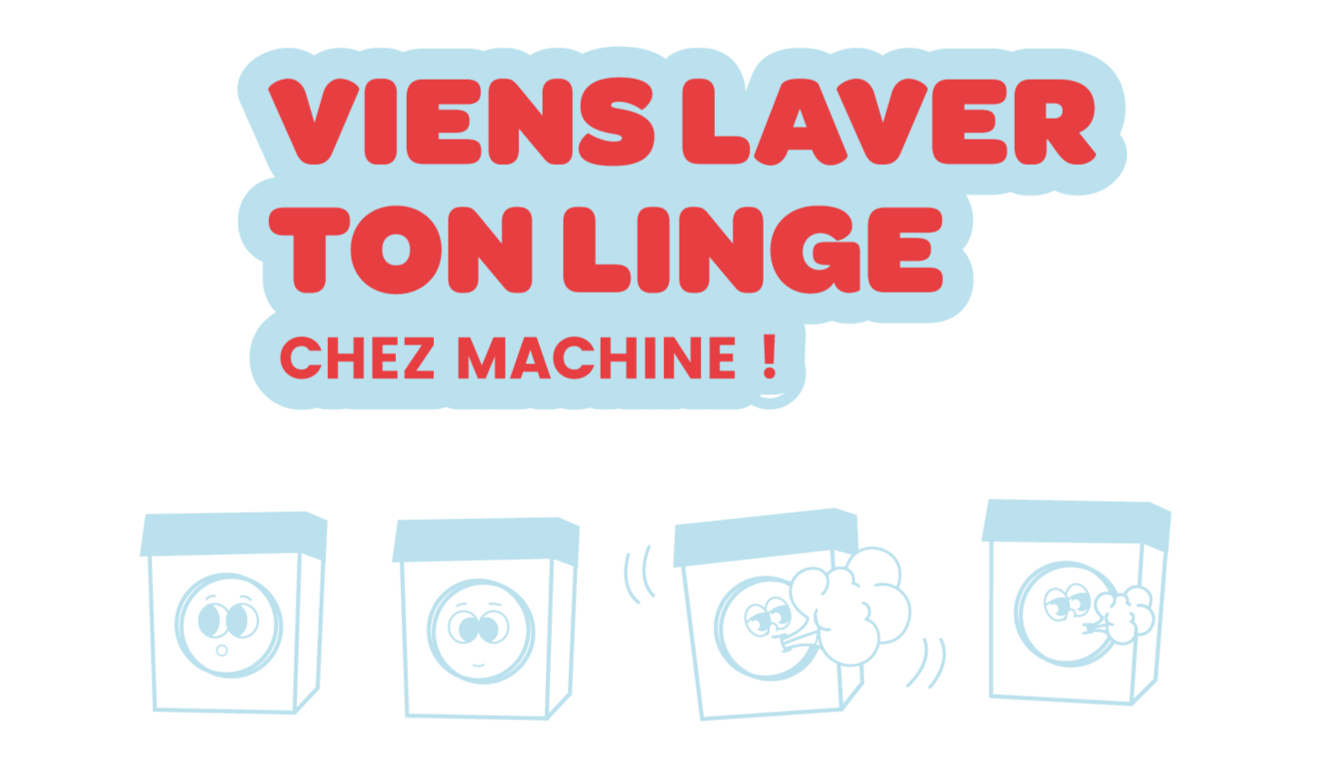 Laverie automatique Machin au centre ville d'Agen, laveuse, lave-linge, sèche-linge